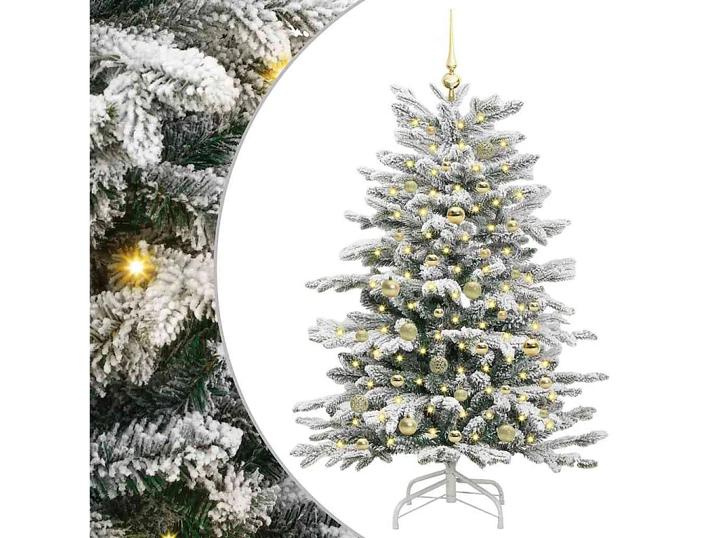 Kunstkerstboom met scharnierende takken wit 150 cm