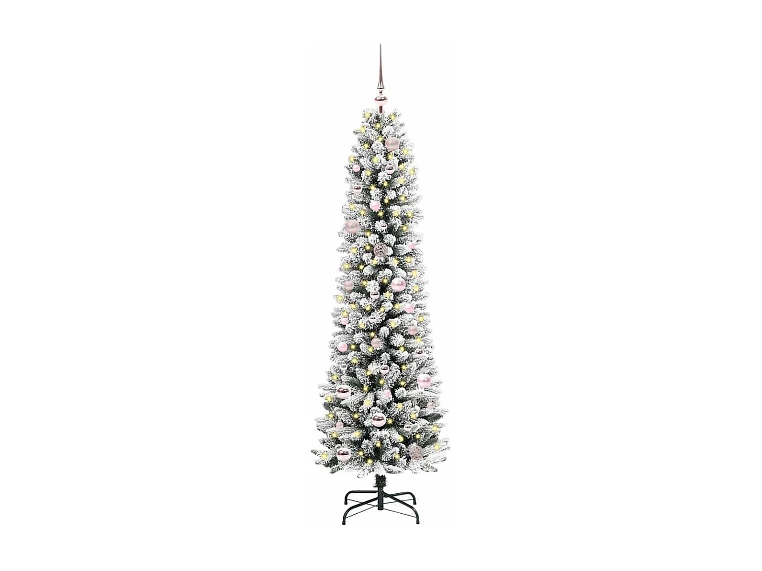 Kunstkerstboom met 150 LED's Groen en wit 150 cm
