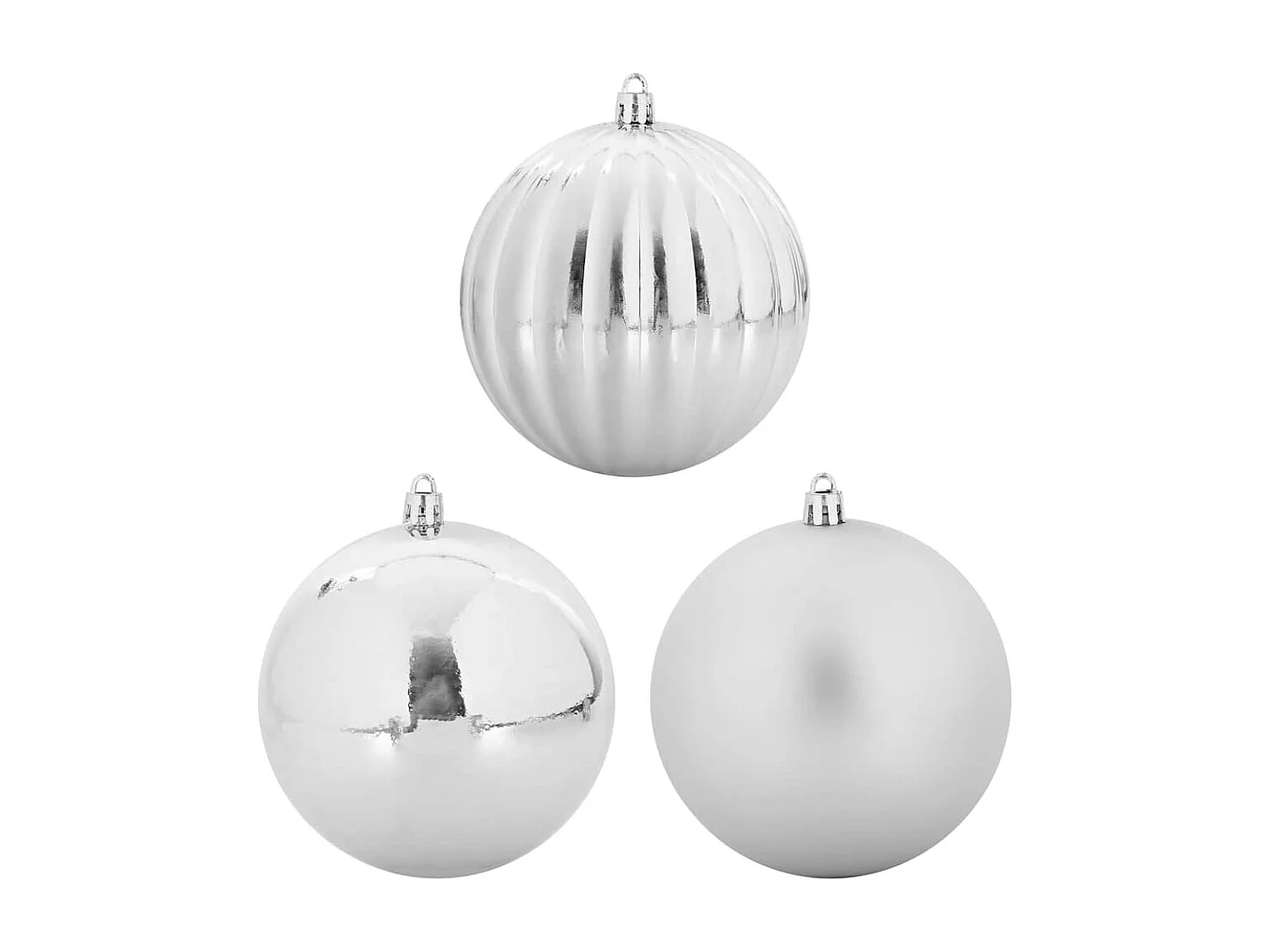 Ensemble de Boules de Noël Autre 3 pcs Argent Ø 25 cm
