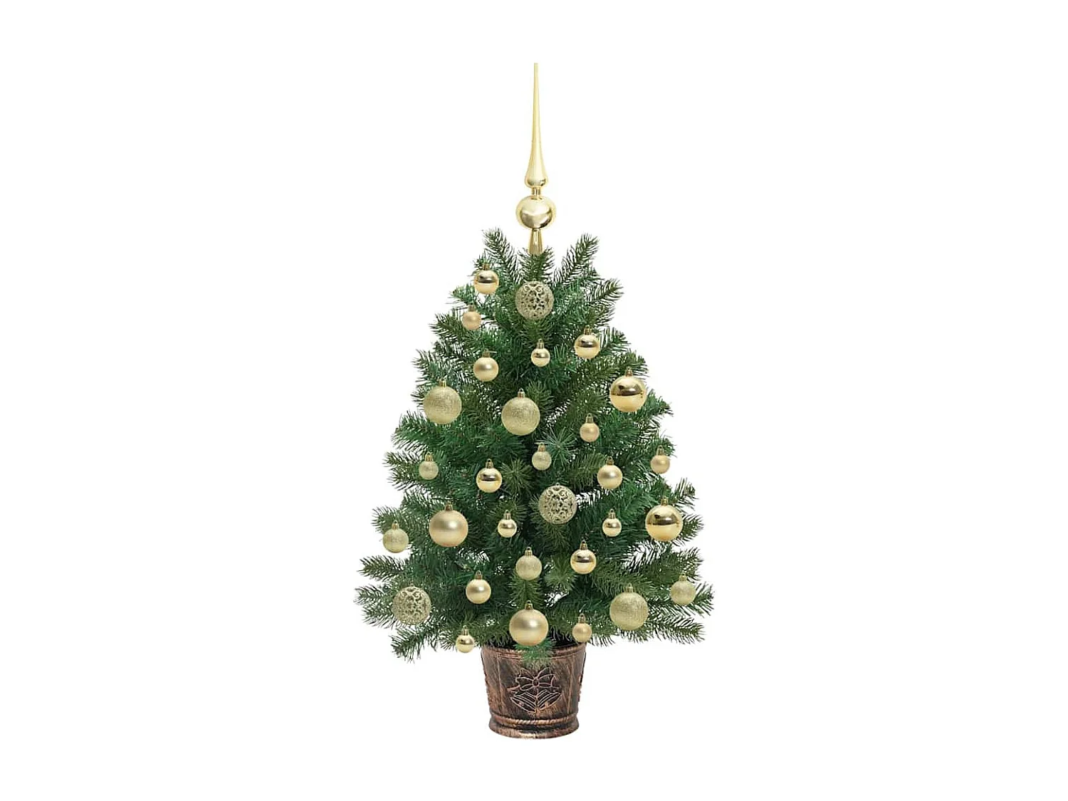 Albero di Natale artificiale con 150 LED Verde 75 cm PE e PVC