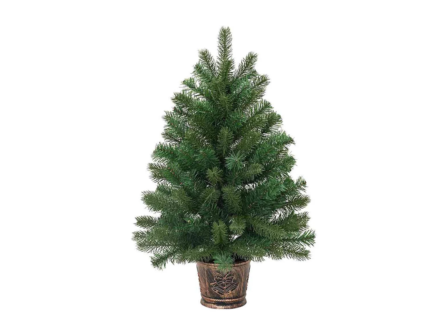 Albero di Natale artificiale con 150 LED Verde 75 cm PE e PVC