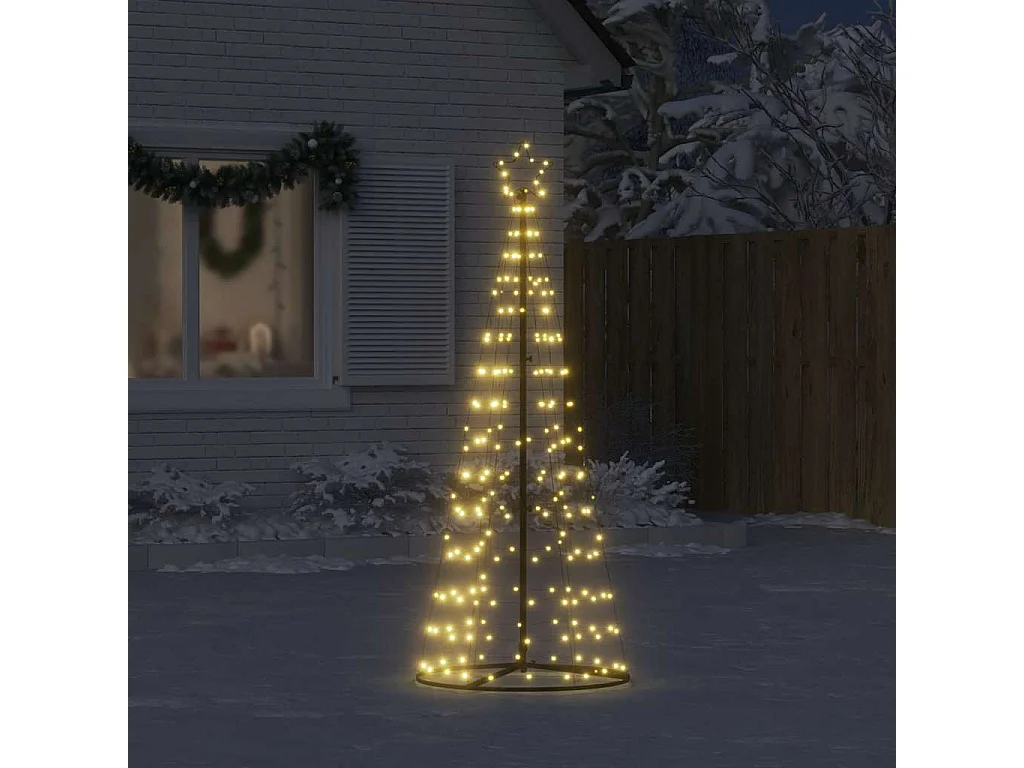Sapin de Noël à LED 200 LED blanc chaud 182 cm