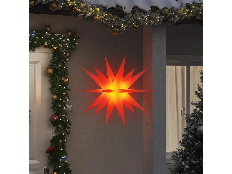 Luce di Natale con LED rosso pieghevole 100 cm