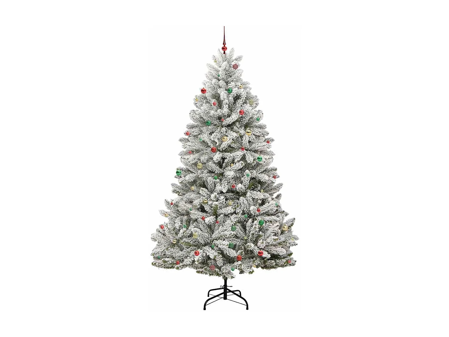 Sapin de Noël artificiel Vert et blanc 300 cm PVC et métal