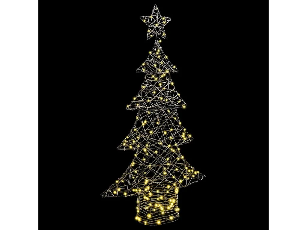 Kerstboom met 160 LED's Warm wit 150 cm Rotan
