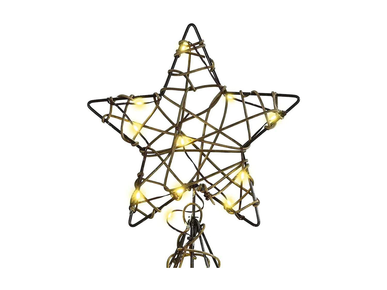 Kerstboom met 160 LED's Warm wit 150 cm Rotan