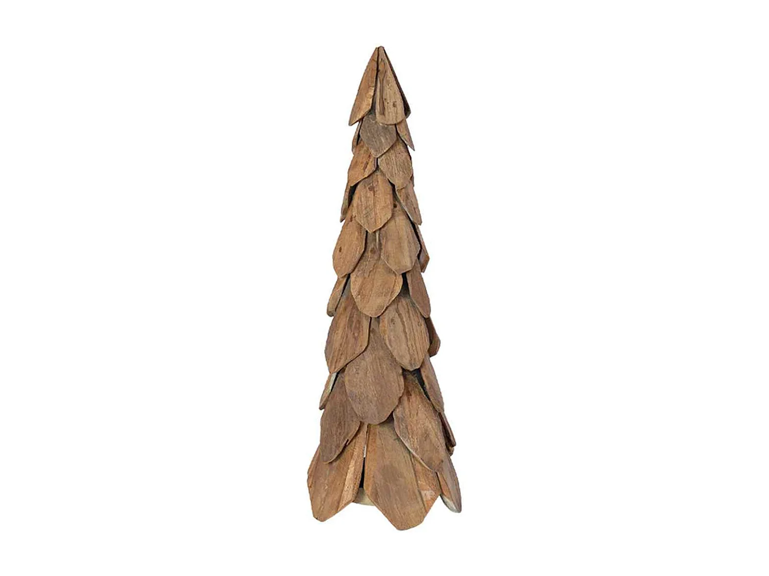 Sapin de Noël avec support Marron 80 cm Bois de teck solide