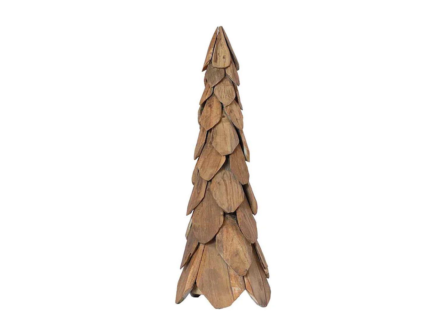 Sapin de Noël avec support Marron 80 cm Bois de teck solide
