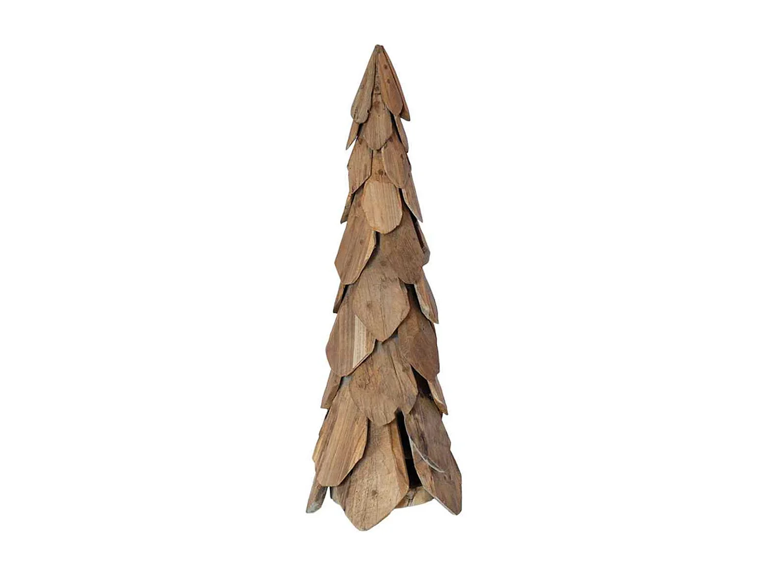 Sapin de Noël avec support Marron 80 cm Bois de teck solide
