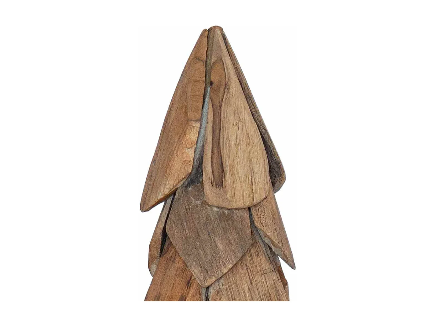 Sapin de Noël avec support Marron 80 cm Bois de teck solide