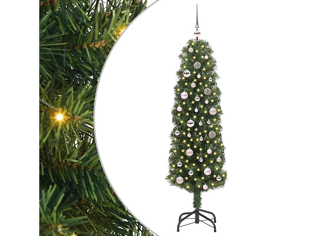 Albero di Natale artificiale Verde 150 cm PVC e acciaio e plastica