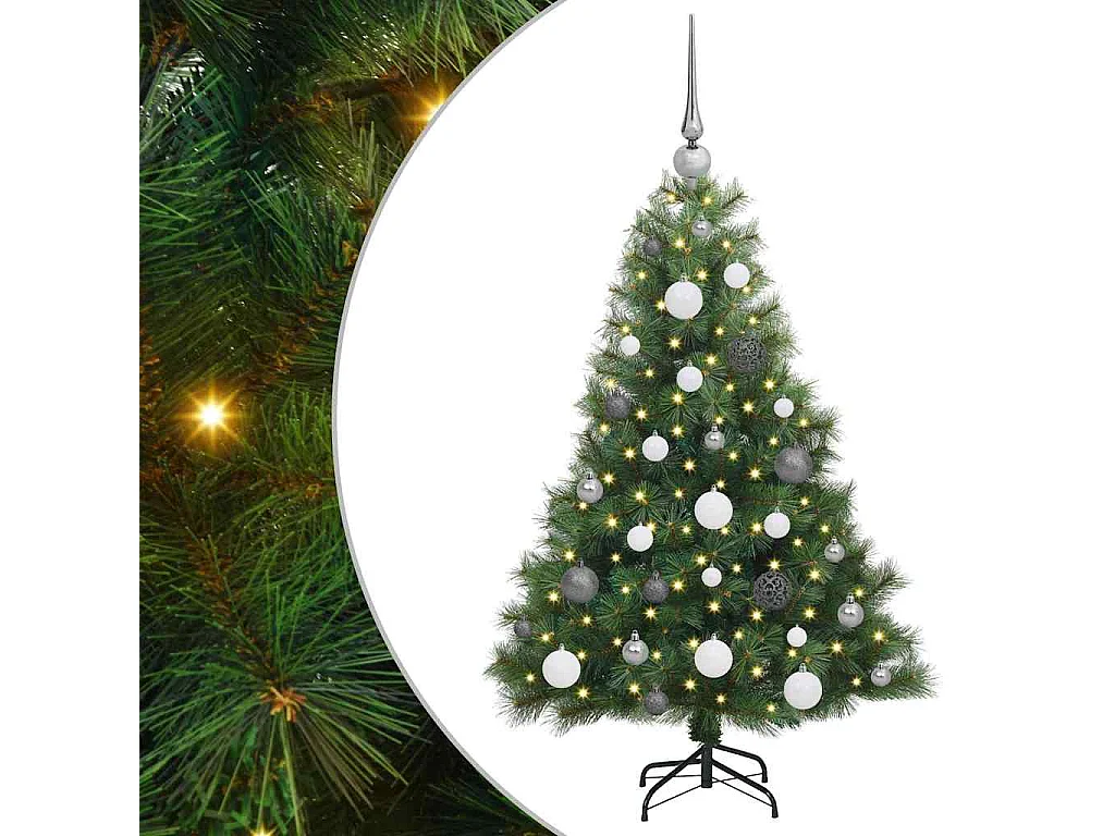 Sapin de Noël artificiel avec 150 LED Vert 120 cm PE et PVC
