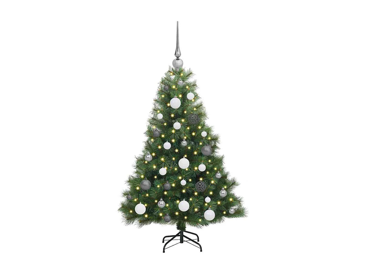 Sapin de Noël artificiel avec 150 LED Vert 120 cm PE et PVC