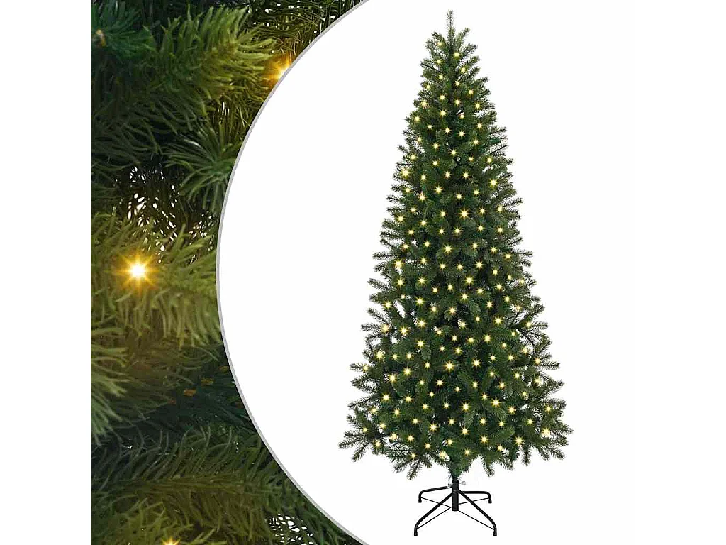 Sapin de Noël artificiel avec 300 LED Vert 240 cm PE et PVC