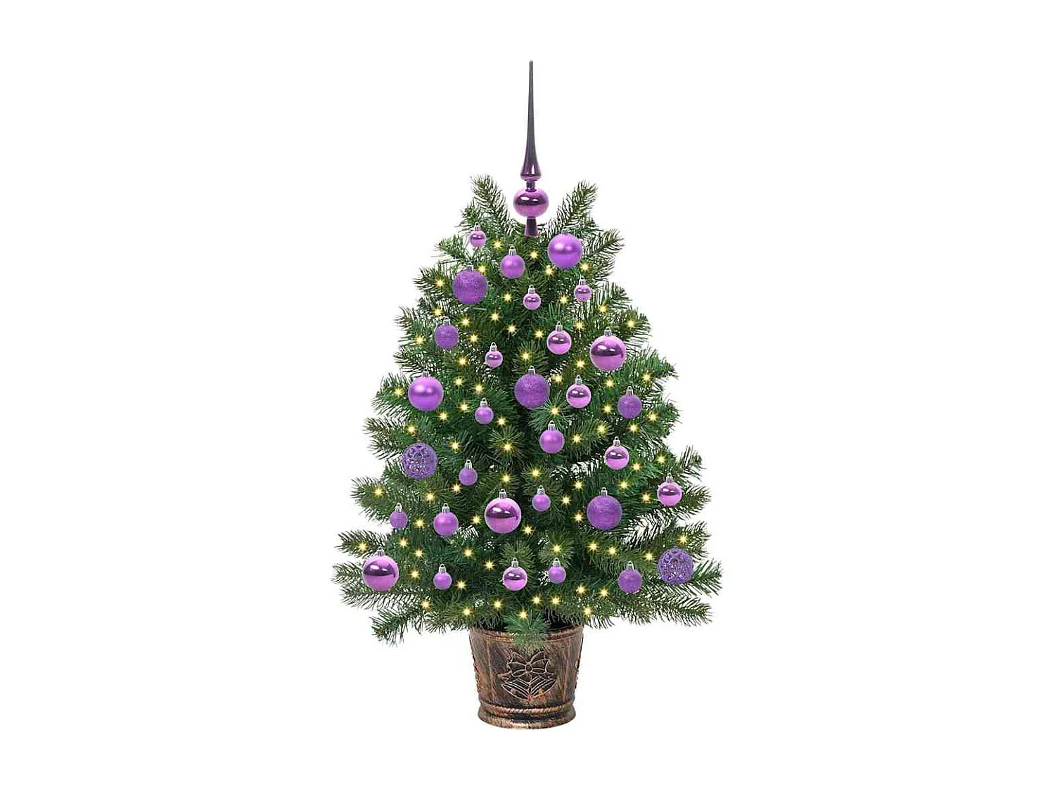 Sapin de Noël artificiel avec 150 LED Vert 95 cm PE et PVC