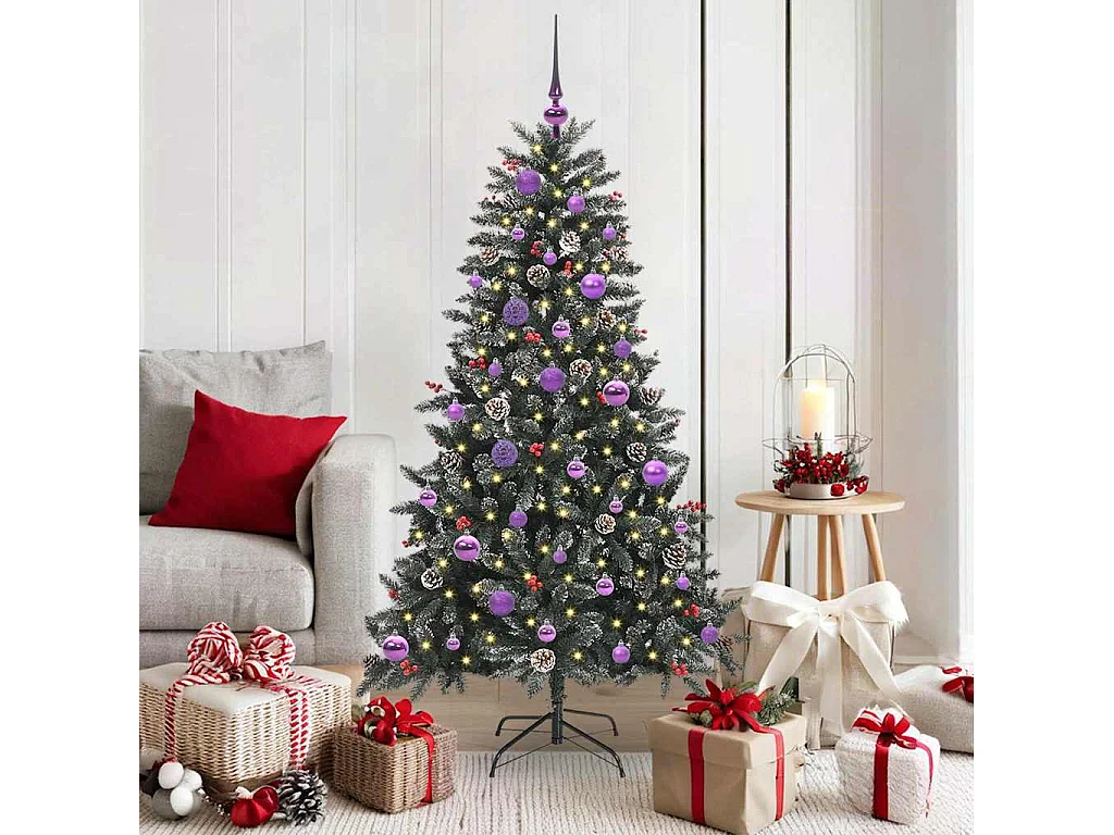 Sapin de Noël artificiel avec 150 LED Vert 83.5 x 83.5 x 150 cm