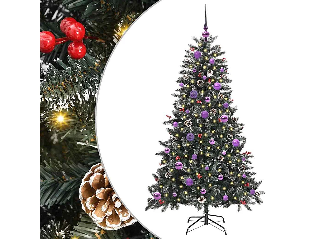 Sapin de Noël artificiel avec 150 LED Vert 83.5 x 83.5 x 150 cm