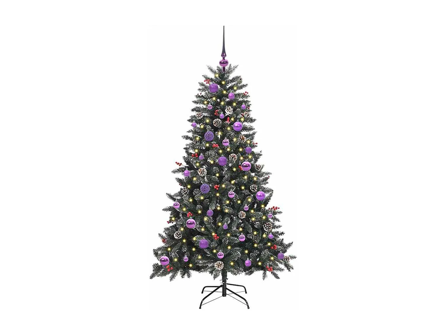 Sapin de Noël artificiel avec 150 LED Vert 83.5 x 83.5 x 150 cm