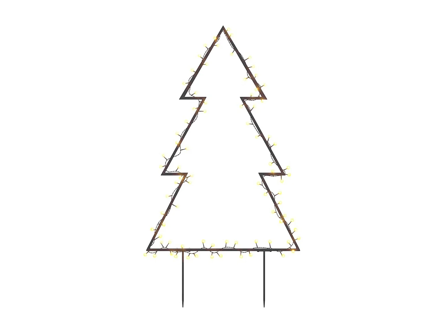 Decorazione luminosa per albero di Natale con picchetti 80 LED 60 cm