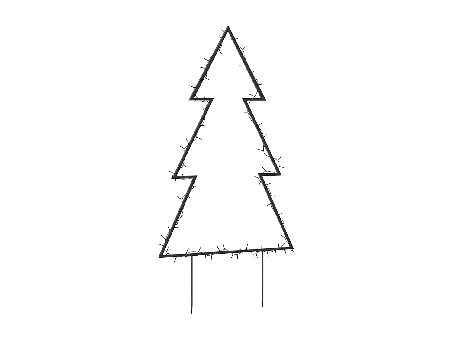 Decorazione luminosa per albero di Natale con picchetti 80 LED 60 cm