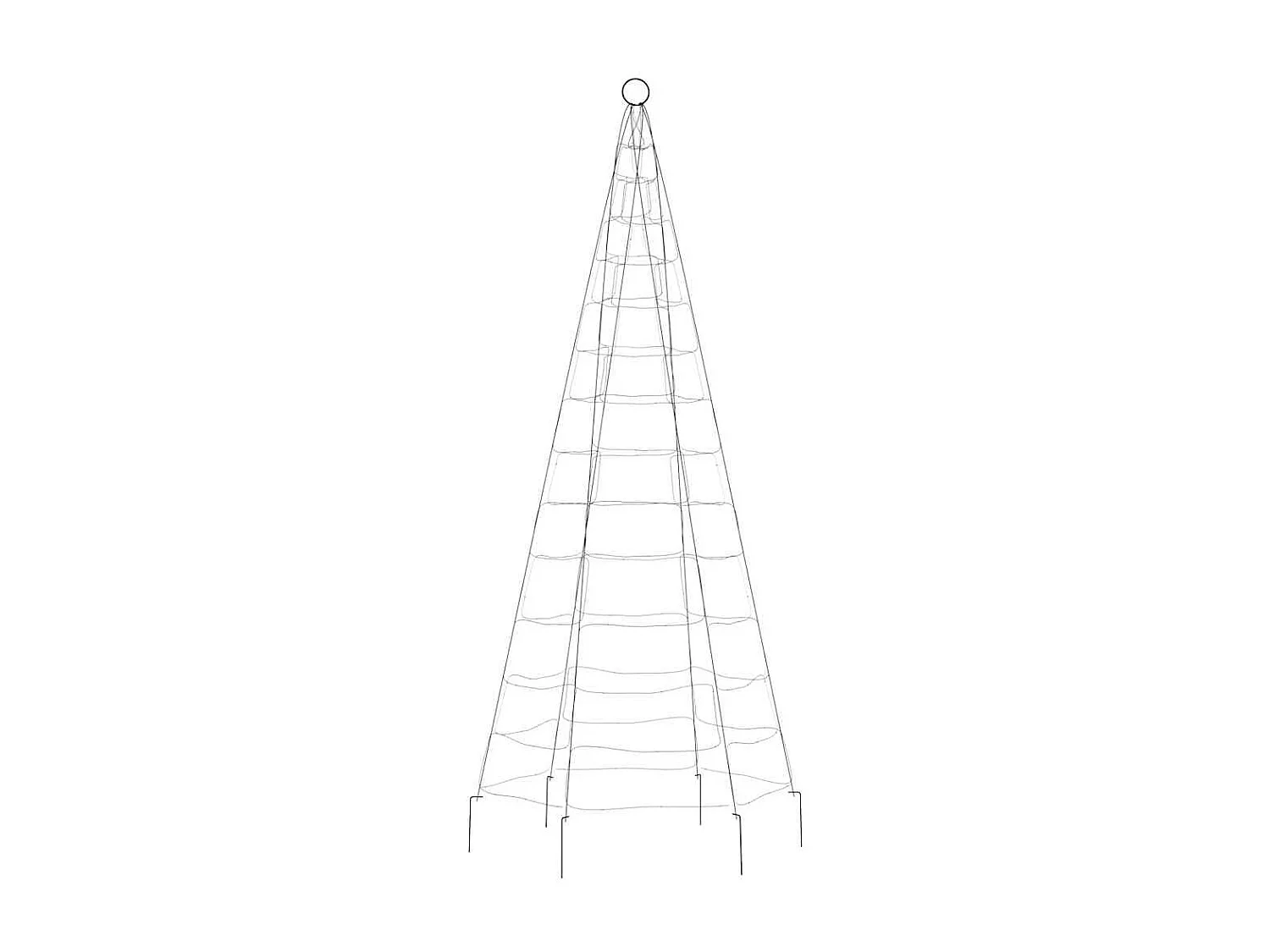 Sapin de Noël à LED sur mât de drapeau 200 LED bleu 180 cm