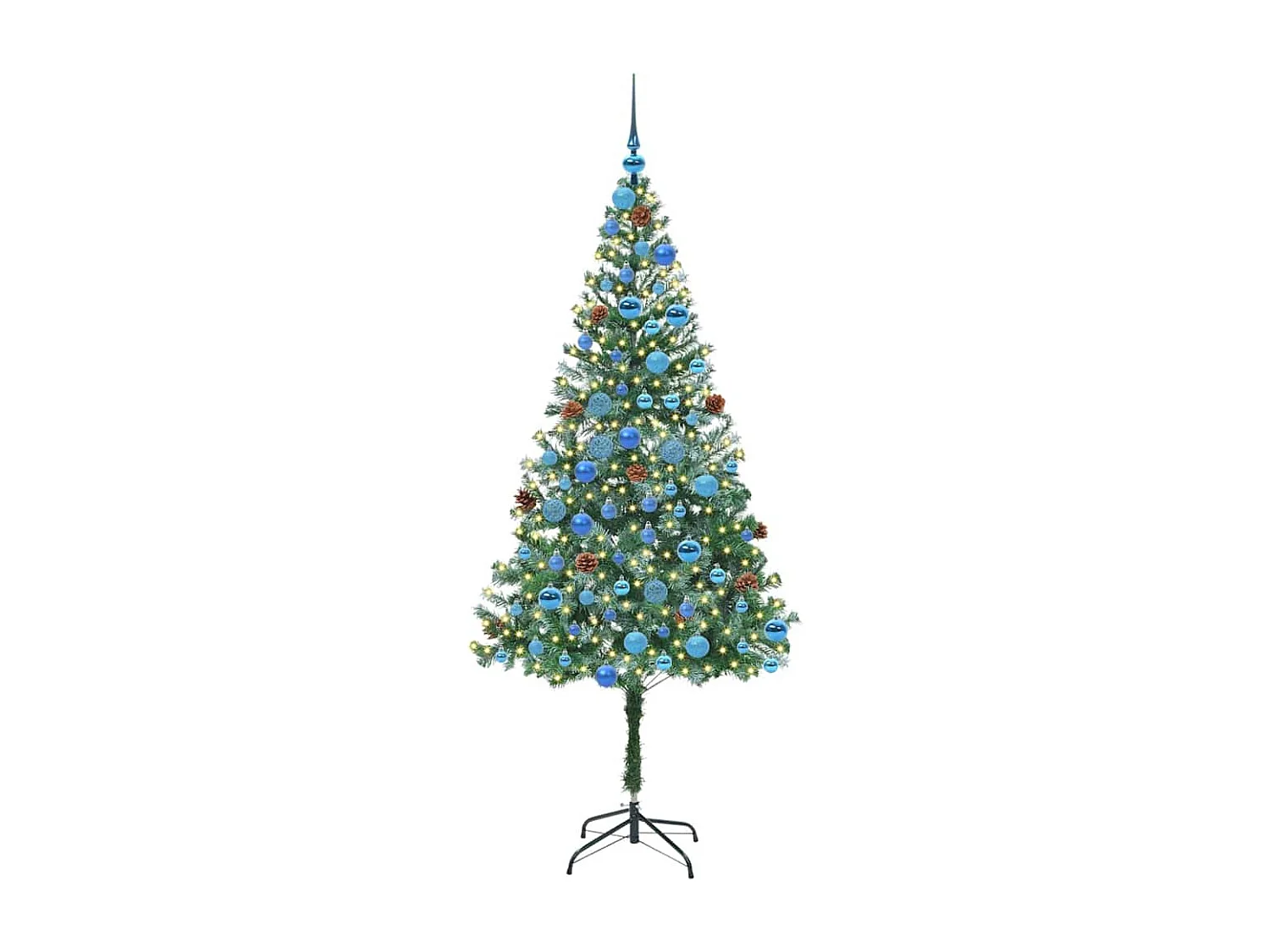 Kunstkerstboom met 300 LED's Groen 180 cm PVC en Staal
