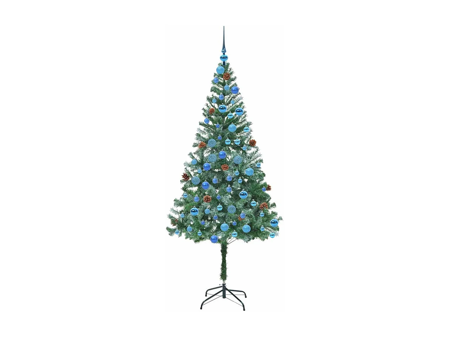 Kunstkerstboom met 300 LED's Groen 180 cm PVC en Staal