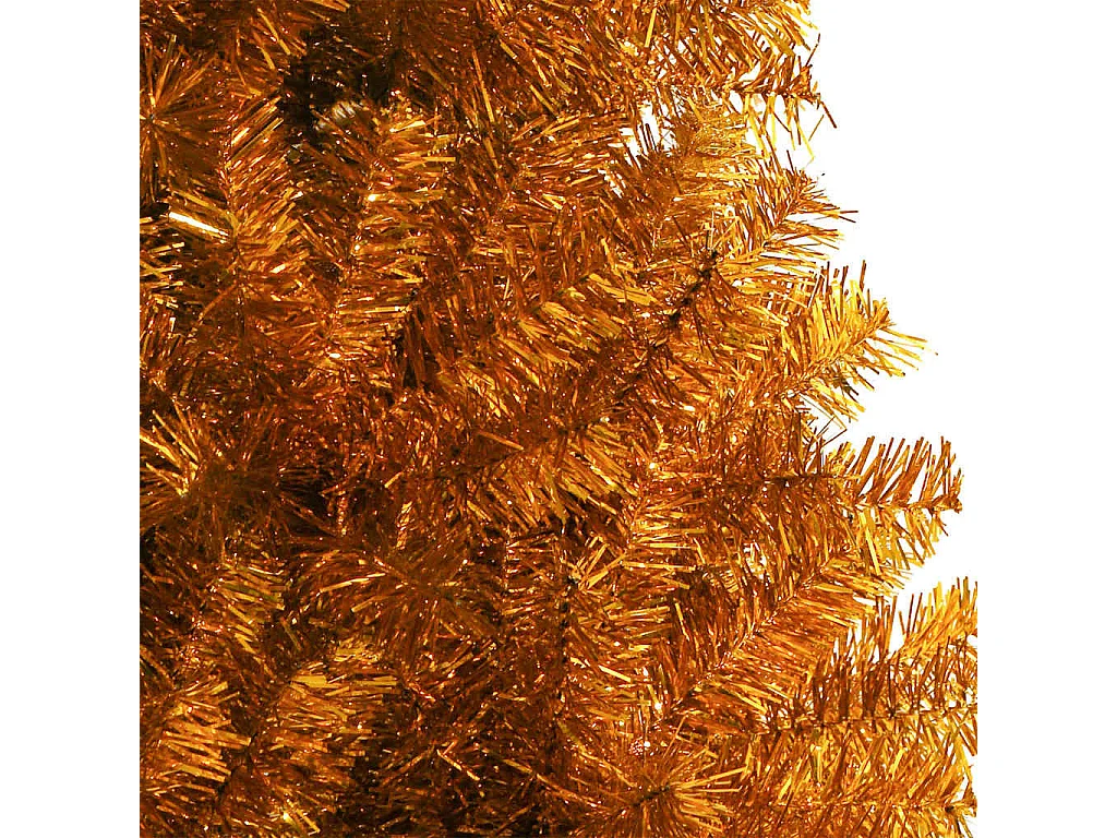 Sapin de Noël avec 150 LED avec support Doré 120 cm PET