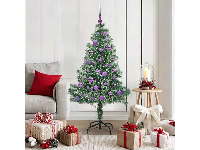 Arbre de Noël artificiel floconné de neige avec lumière LED