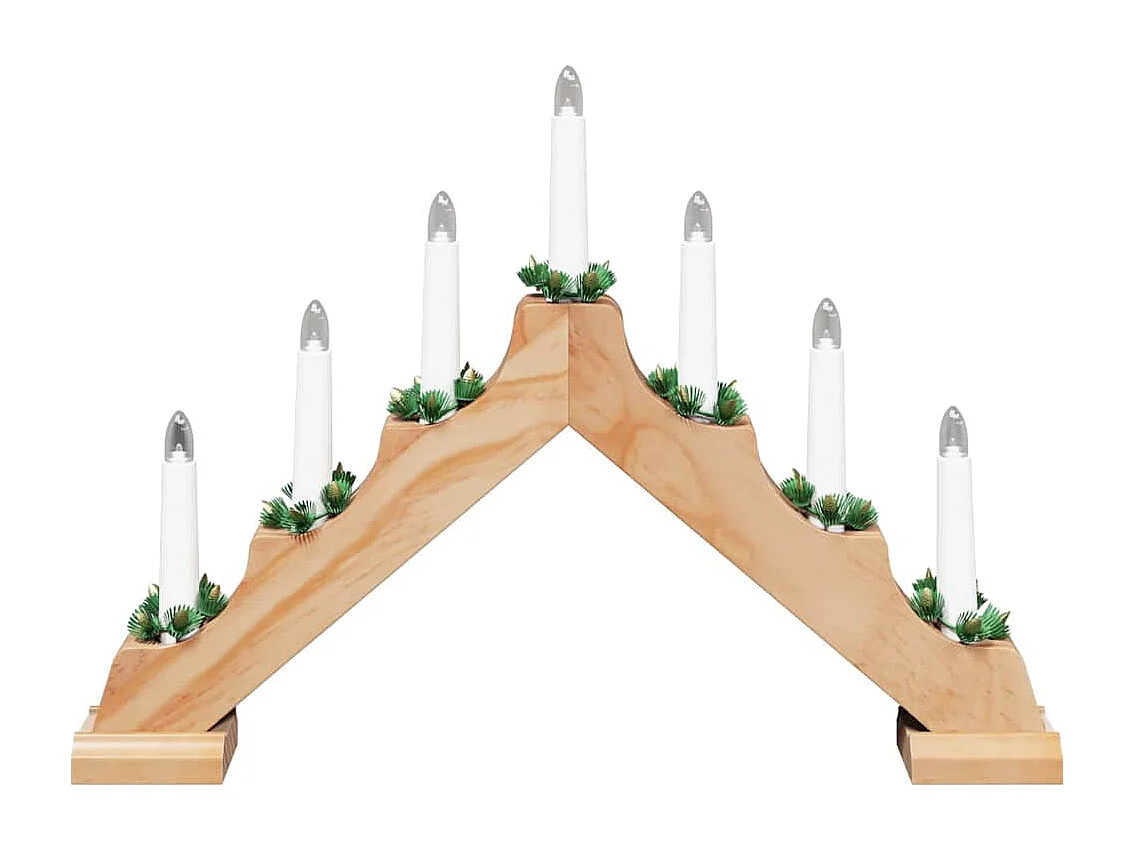 Pont de bougie de Noël Marron 39.5 x 5 x 29 cm Pin massif