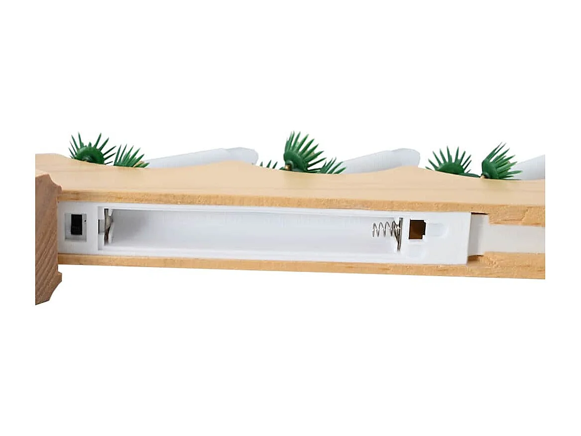 Pont de bougie de Noël Marron 39.5 x 5 x 29 cm Pin massif