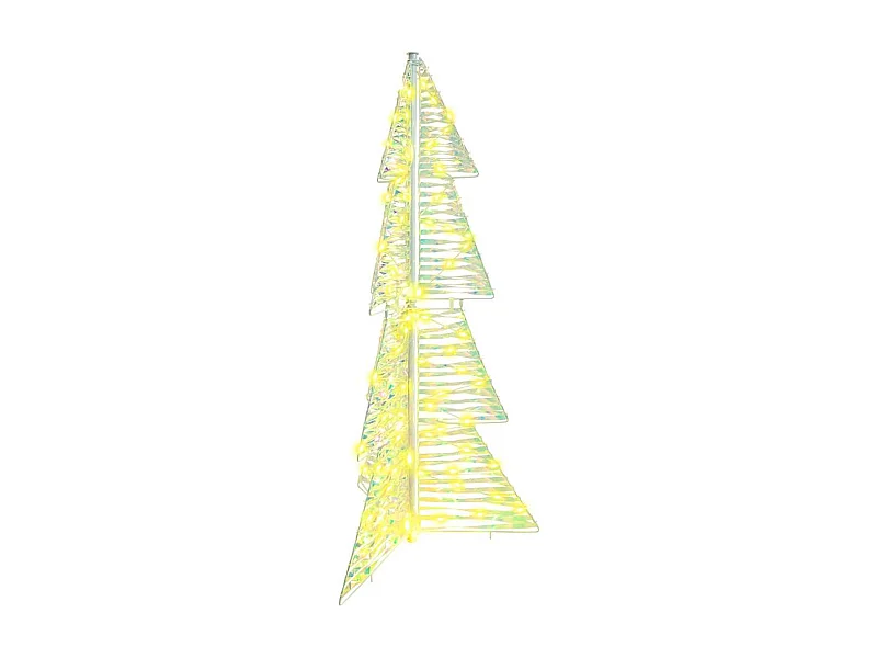 Albero di Natale con 100 LED bianco caldo 120 cm PET