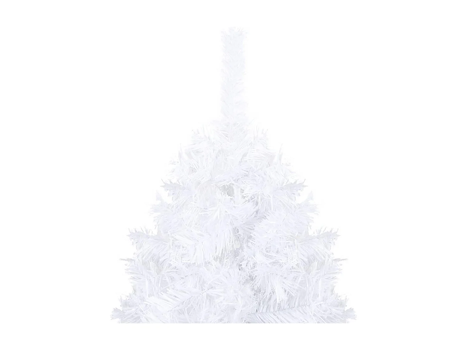 Arbre de Noël artificiel pré-éclairé et boules blanc 120 cm PVC