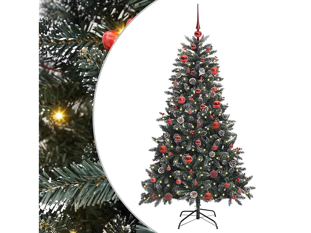 Kunstkerstboom met 150 LED's Groen 83,5 x 83,5 x 150 cm