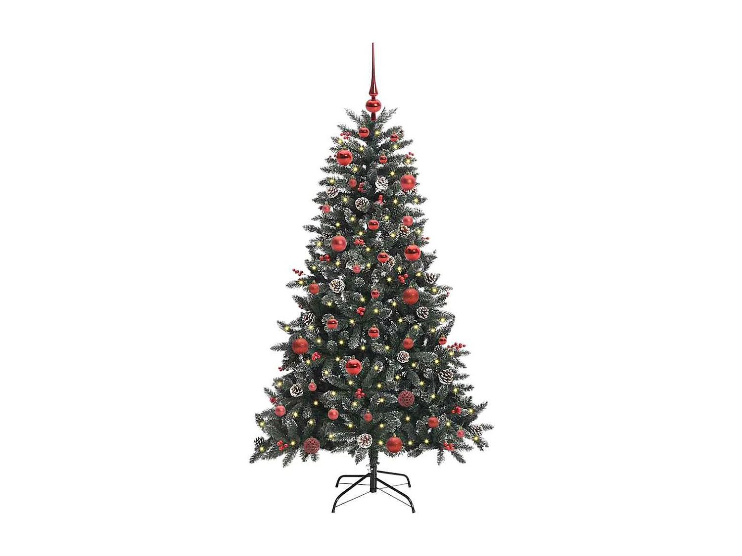 Kunstkerstboom met 150 LED's Groen 83,5 x 83,5 x 150 cm
