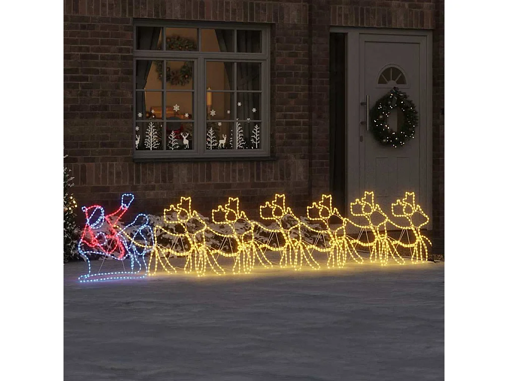 Décoration LED de Noël Multicolore 69 x 79 cm PVC