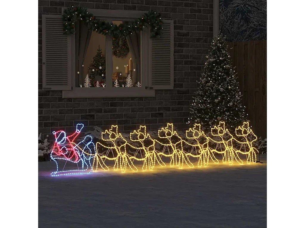 Decorazione natalizia multicolore a LED 69 x 79 cm in PVC