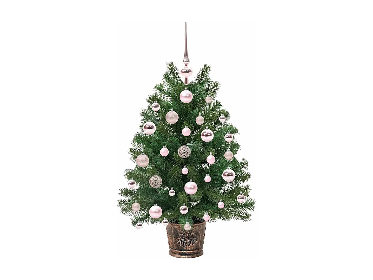 Albero di Natale artificiale con 150 LED Verde 75 cm PE e PVC