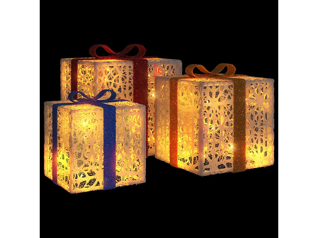 scatole luminose natalizie a 64 LED bianco caldo