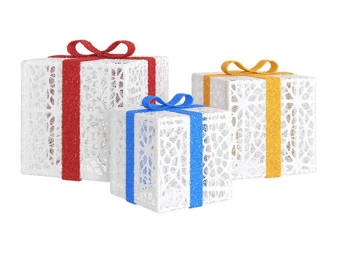 scatole luminose natalizie a 64 LED bianco caldo