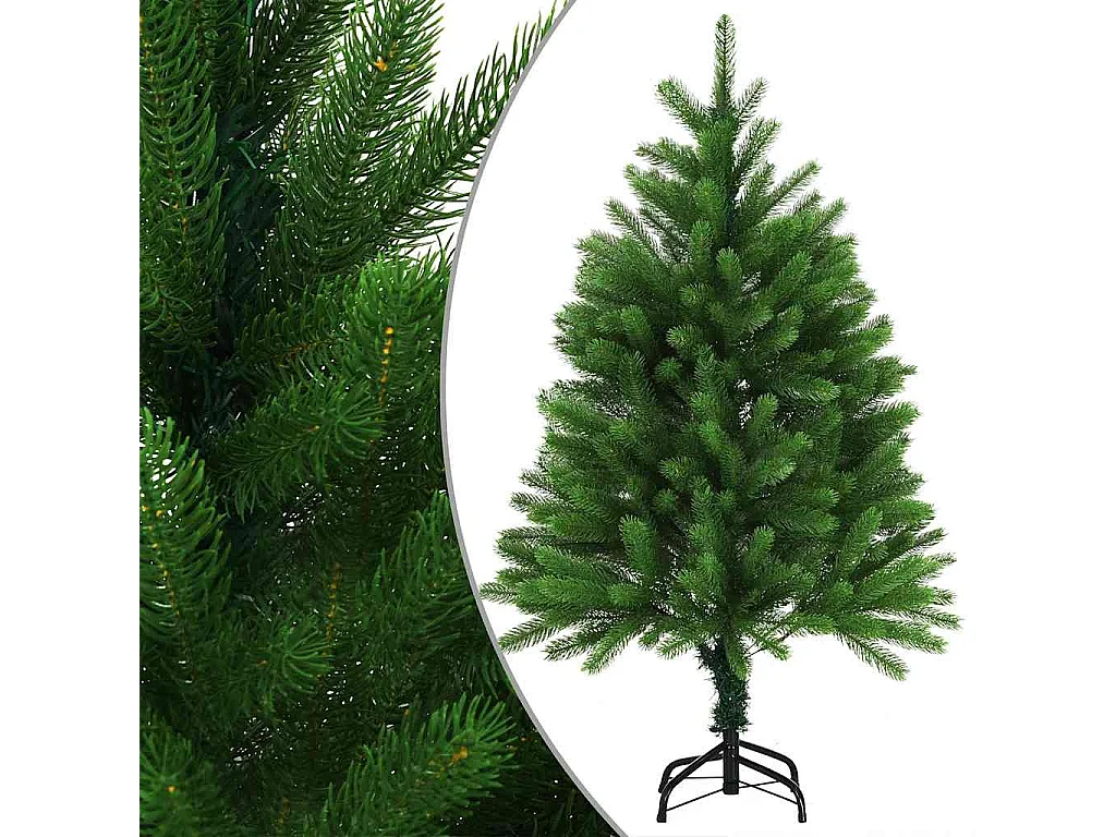 Albero di Natale artificiale preilluminato con palline 120 cm verde