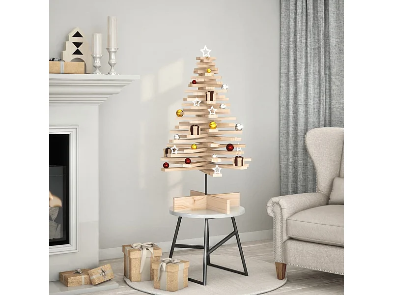 Houten kerstboom ter decoratie 100 cm massief grenenhout