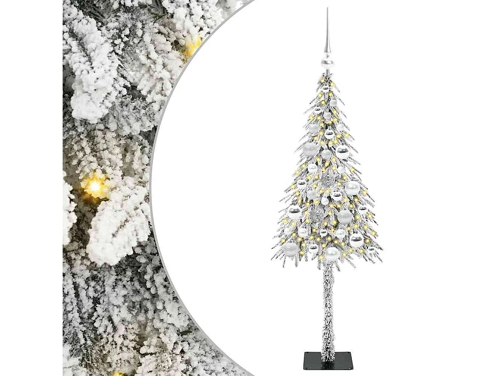 Sapin de Noël avec 150 LED Blanc 120 cm PE et Acier
