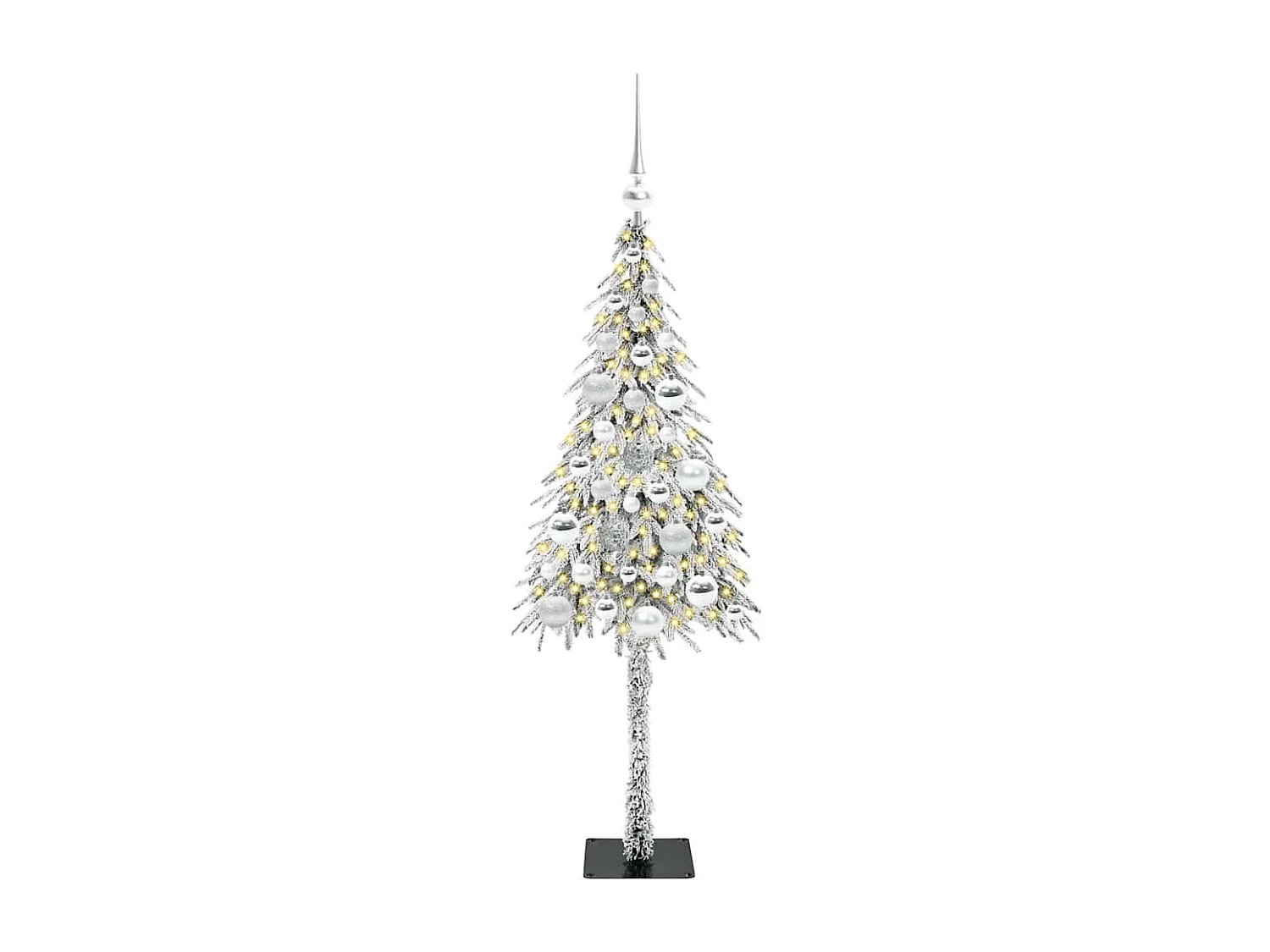 Sapin de Noël avec 150 LED Blanc 120 cm PE et Acier