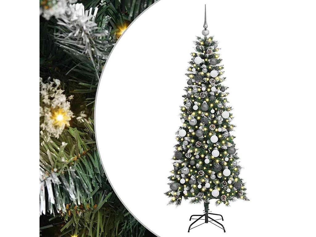 Kunstkerstboom met 300 LED's Groen 76 x 76 x 180 cm