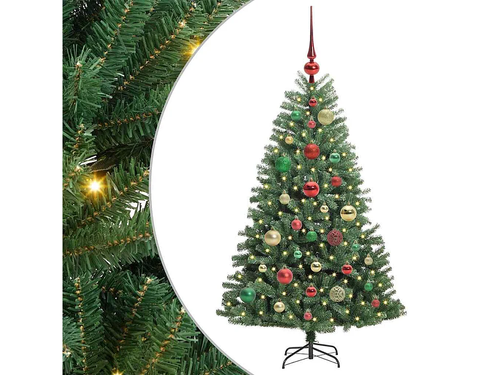 Sapin de Noël Artificiel à Branches Articulées Vert 120 cm