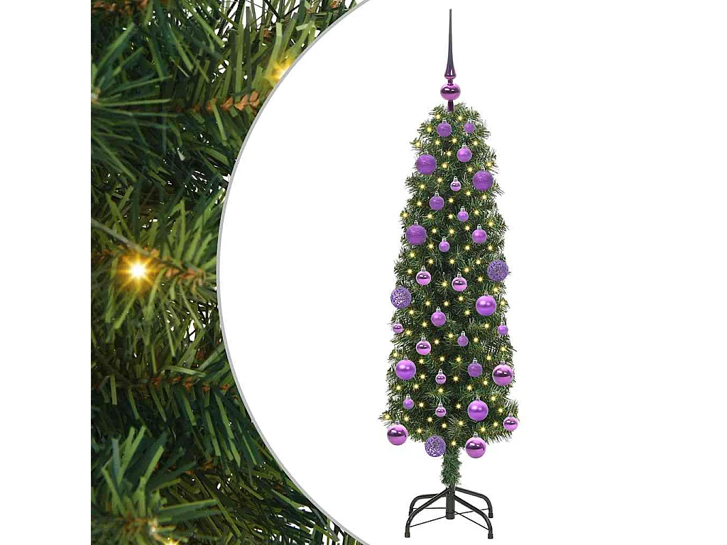 Albero di Natale artificiale Verde 120 cm PVC e acciaio e plastica