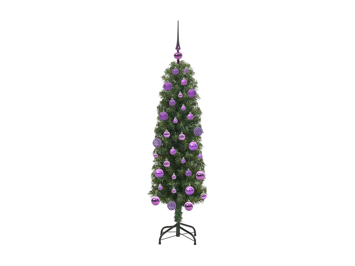 Albero di Natale artificiale Verde 120 cm PVC e acciaio e plastica