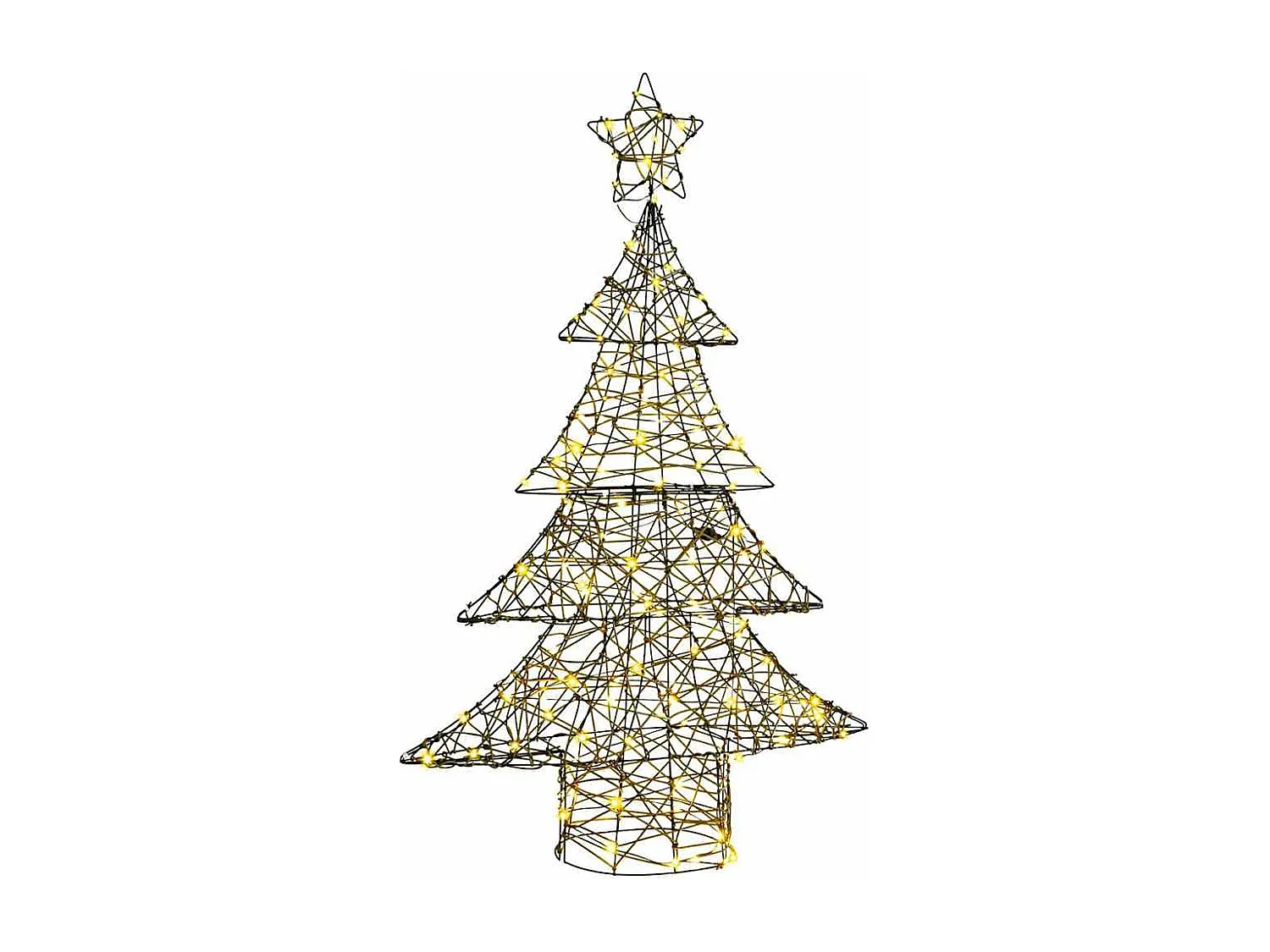 Sapin de Noël avec 120 LED Blanc chaud 120 cm Rotin