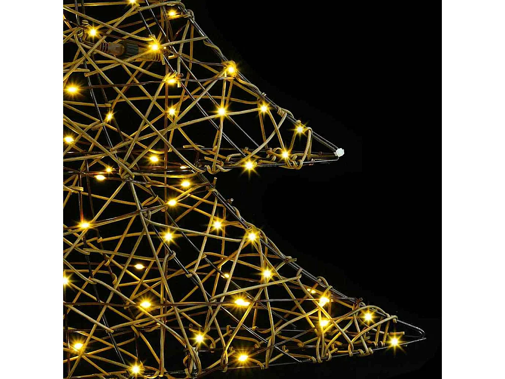 Sapin de Noël avec 120 LED Blanc chaud 120 cm Rotin